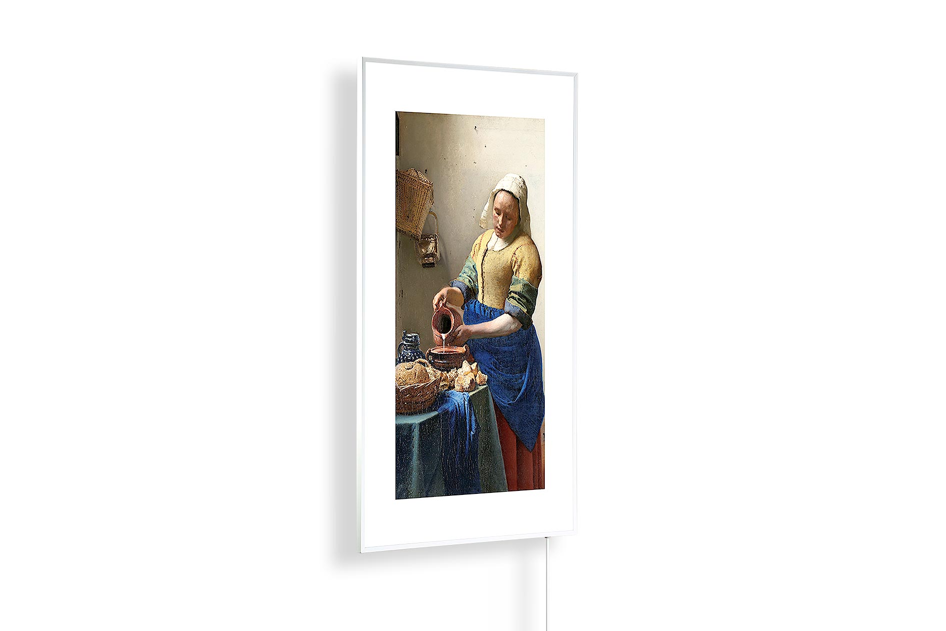 Dienstmagd mit Milchkrug, gemalt von Jan Vermeer