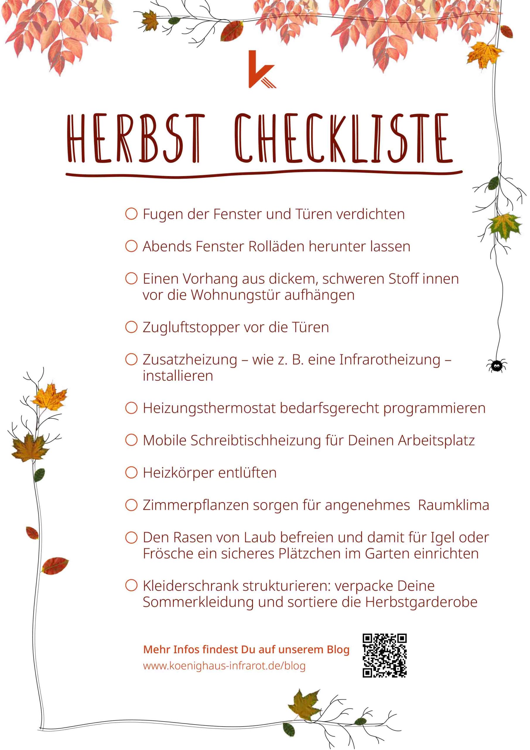 Herbst Checkliste: Vorbereitung auf die goldene Jahreszeit